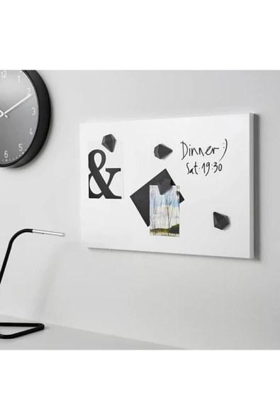 IKEA Svensas Beyaz 40x60 Cm Manyetik Mıknatıslı Pano Ofis Ev Duvar Panosu Not Fotoğraf Resim Panosu ürün görseli 1