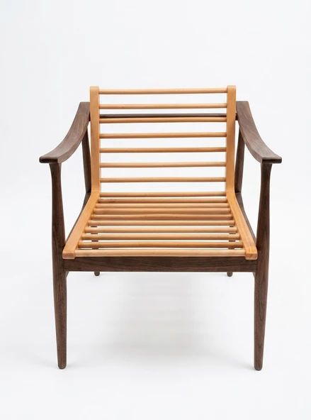 Legno Dual Kolçaklı Ahşap Berjer - Resim 7
