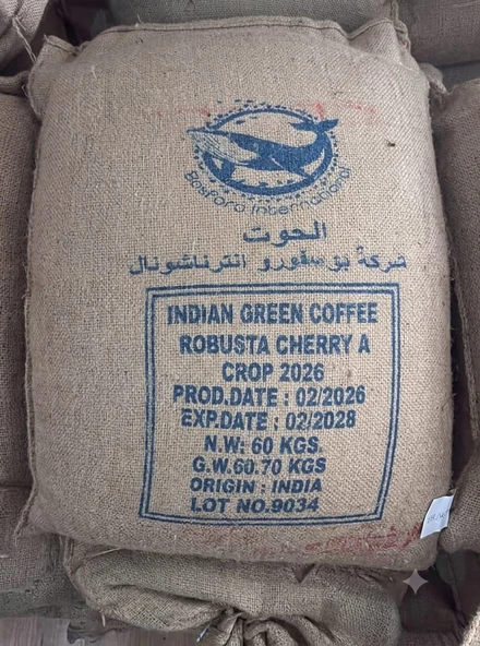 Hindistan Robusta A Kavrulmuş Kahve Çekirdeği 60Kg ürün görseli 1