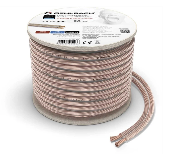 Oehlbach D1C106 SP 25 2x2,50mm² 20 Metre Hoparlör Kablosu ürün görseli 1