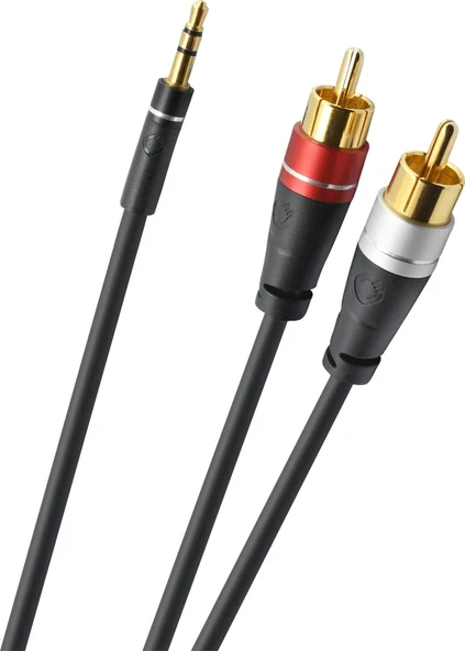 Oehlbach D1C33191 Jak - RCA 2,00 mt RCA & 3.5 mm Ses Kablosu ürün görseli 1