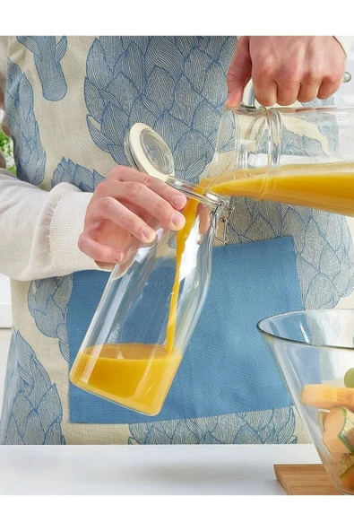 IKEA Sürahi Cam Şişe 1 Litre Kapaklı ürün görseli 1