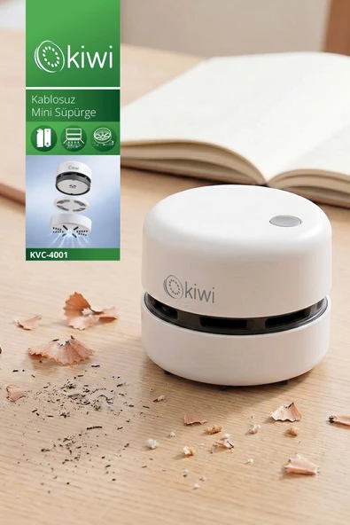 Kiwi Kvc-4001 Kablosuz Mini El Süpürgesi Pilli BEYAZ ürün görseli 1