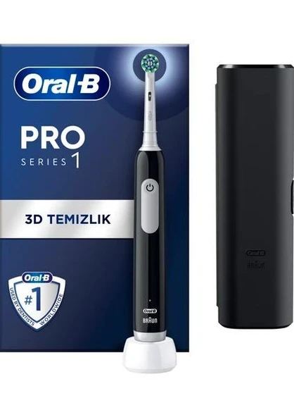 Oral-B Pro Series 1 Şarjlı Siyah Diş Fırçası ve Seyahat Kabı ürün görseli 1