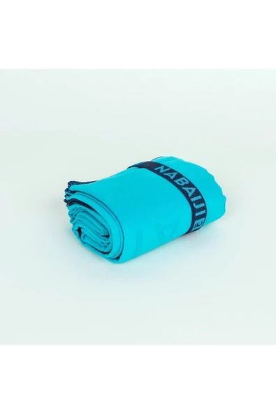 Decathlon Nabaiji Çift Taraflı Mikrofiber Havlu - M Boy - Mavi / Yeşil 60 X 80 Cm ürün görseli 1