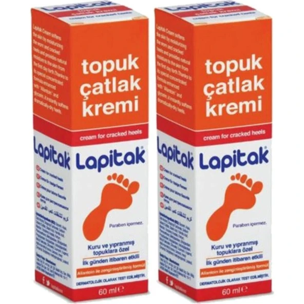 Lapitak Topuk Çatlak Kremi - Etkili Onarım ve Nemlendirme Özelliği, 2×60 ml ürün görseli 1