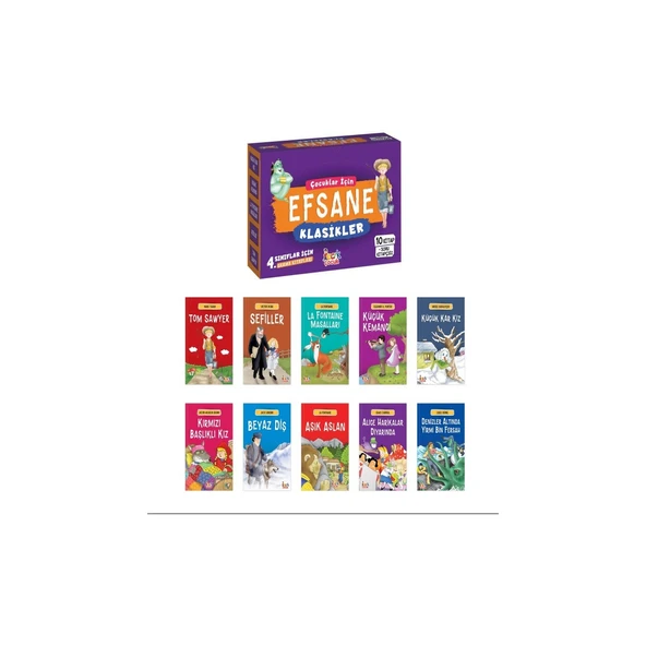 Çocuklar Için Efsane Klasikler– (10 Kitap+Soru Kitapçığı) ürün görseli 1