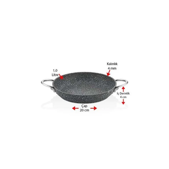 Granit Sahan Seti 20 - 22 CM İndüksiyon Tabanlı - Resim 2