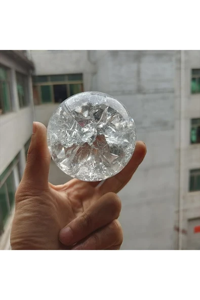 Dekoratif Kristal Şelale Su Değirmeni Yedek Cam Topu Şelale Su Değirmeni Sadece Top  ÇAPI 5 CM ürün görseli 1