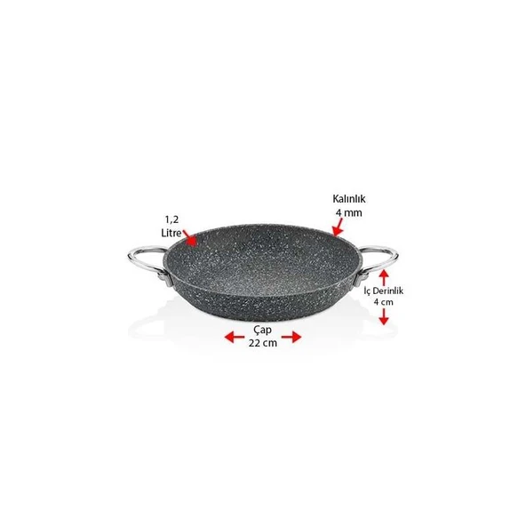 Granit Sahan 22 CM İndüksiyon Tabanlı - Resim 2