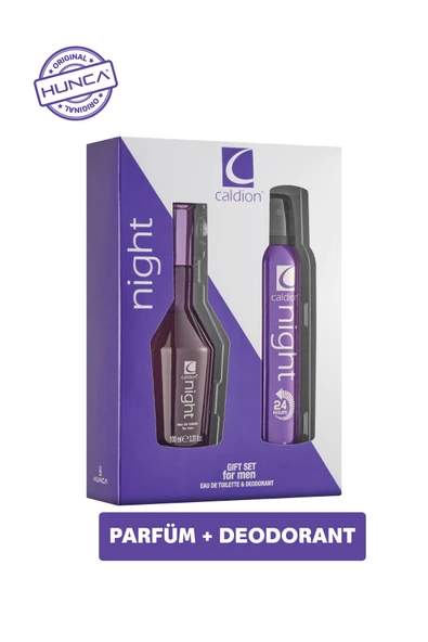 Caldion Night Erkek Parfüm Seti ( Parfüm Edt 100 ml Deodorant 150 ml ) ürün görseli 1