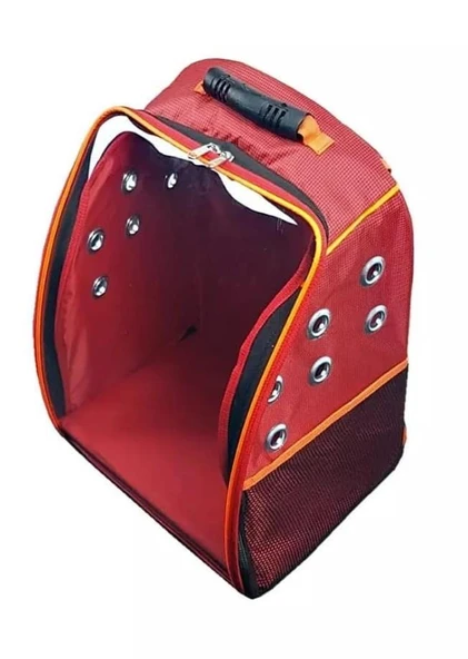 La Vista Twist Kedi, Küçük Köpek Sırt Taşıma Çantası Kırmızı 32-26-40cm ürün görseli 1