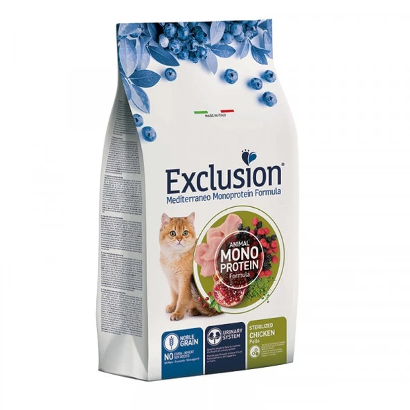 Exclusion Monoprotein Düşük Tahıllı Tavuklu ve Narlı Kısırlaştırılmış Kedi Maması 1,5 Kg ürün görseli 1
