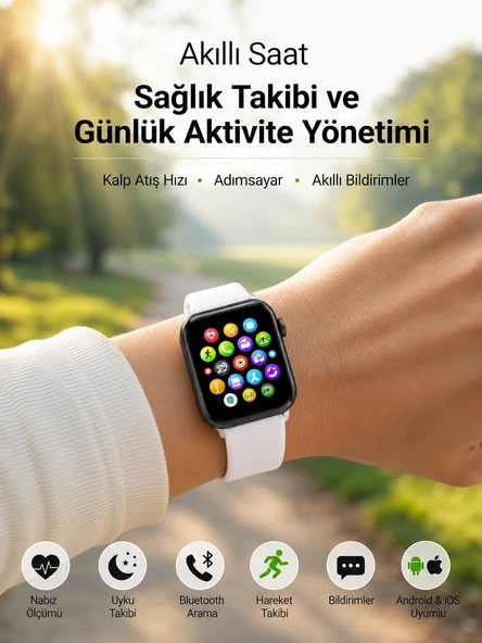 Bluetooth Telefon Görüşmesi Ve Akıllı Bildirim Özellikleriyle Günlük Hayatınızı Kolaylaştıran Akıllı Saat ürün görseli 1