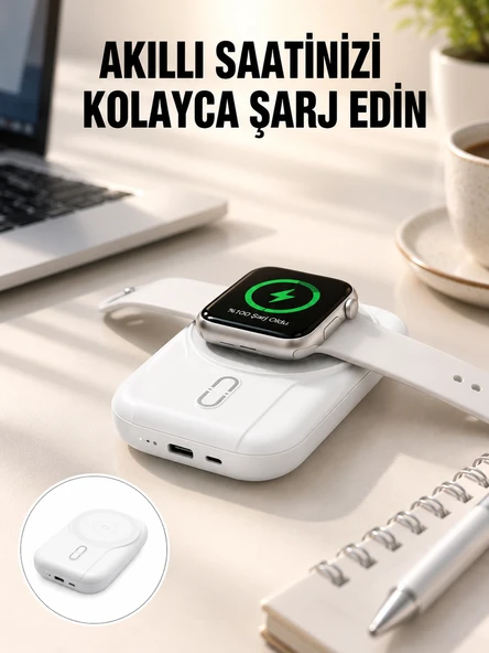 Kablosuz Ve Kablolu Şarj Destekli 10000 Mah Taşınabilir Powerbank Yeni Nesil ürün görseli 1