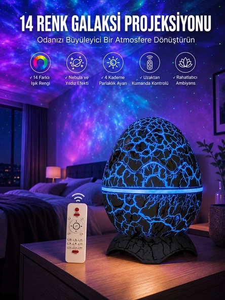 Yumurta Şeklinde Su Dalgalı Bluetooth Speaker Lamba Renkli Şarjlı Yeni Nesil ürün görseli 1
