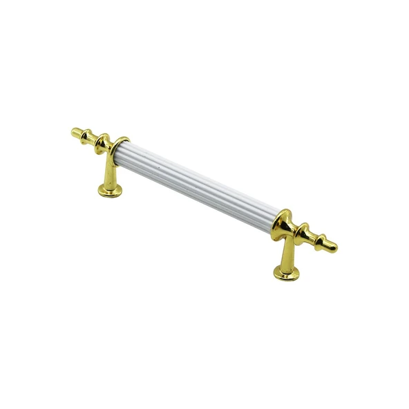 10 ADET BEYAZ - ALTIN BORU KULP 9.6CM (5224) ürün görseli 1