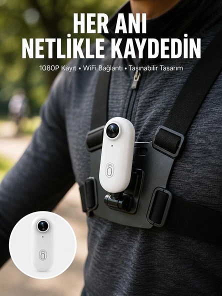 Suya Ve Darbeye Dayanıklı Kompakt Spor Kamera 1080p Yeni Nesil ürün görseli 1