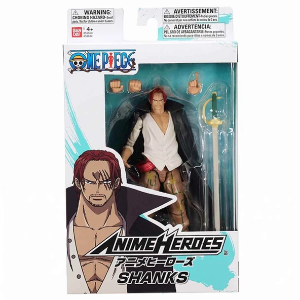 Anime Heroes One Piece Serisi-Shanks Figürü - Resim 7