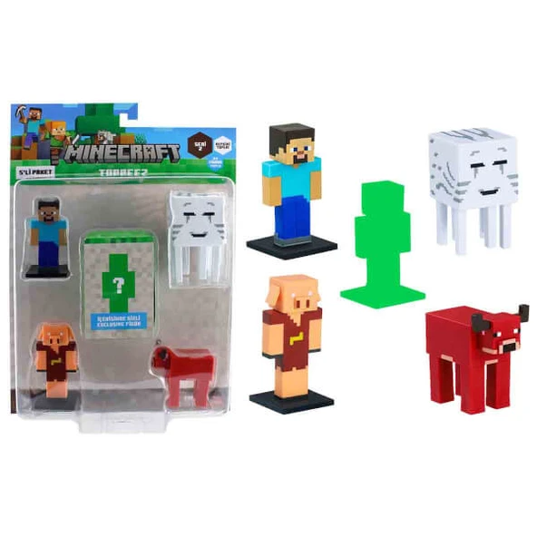 Minecraft 3D Toppeez 5’li Figür Seti - Resim 5