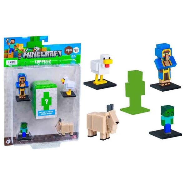Minecraft 3D Toppeez 5’li Figür Seti ürün görseli 1