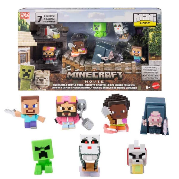 Minecraft Filmi Overworld Battle 7’li Aksiyon Figür Seti JFM37 ürün görseli 1