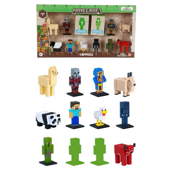 Minecraft 3D Toppeez Deluxe 12’li Figür Seti S2 - Resim 4