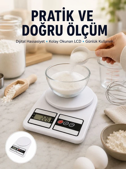 Pratik Ve Şık Tasarımıyla Dijital Mutfak Tartısı Yeni Nesil ürün görseli 1
