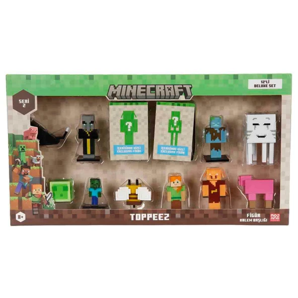 Minecraft 3D Toppeez Deluxe 12’li Figür Seti S2 - Resim 2