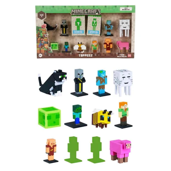 Minecraft 3D Toppeez Deluxe 12’li Figür Seti S2 - Resim 6