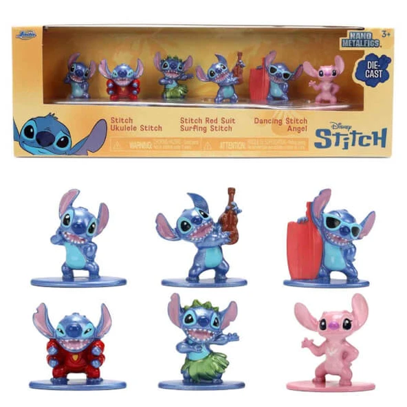 Stitch Nano Metalfigs Die Cast 6’lı Diorama Figür Seti ürün görseli 1