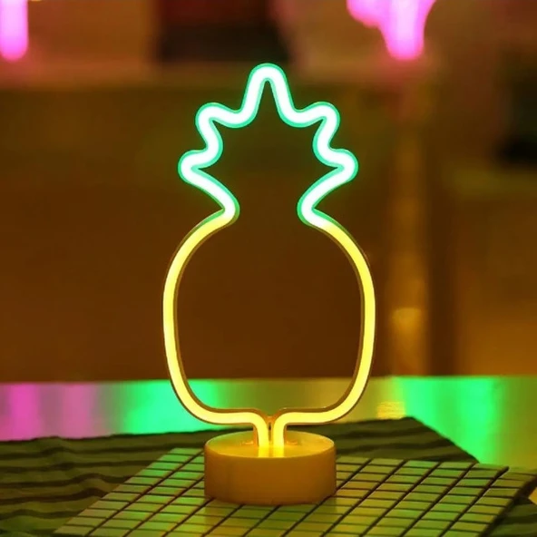 Ananas Neon LED Lamba - Resim 3