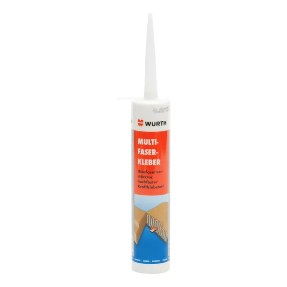WÜRTH Multi Elyaf Takviyeli Yapıştırıcı 310ml | Şeffaf, Hızlı ve Yüksek Mukavemetli ürün görseli 1