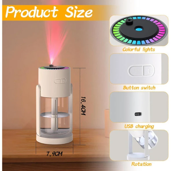 LED Işıklı Hava Nemlendirici Cihaz ürün görseli 1