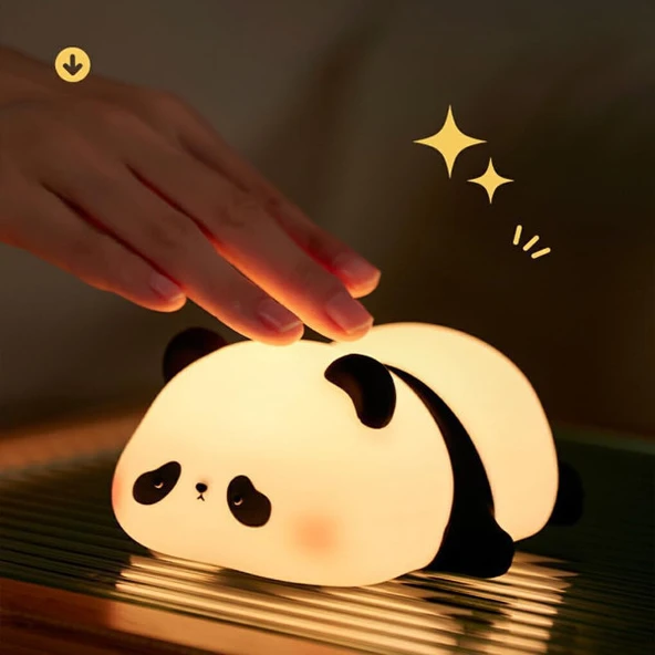 Panda Tasarımlı Renk Değiştirebilen Dokunmatik Gece Lambası ürün görseli 1