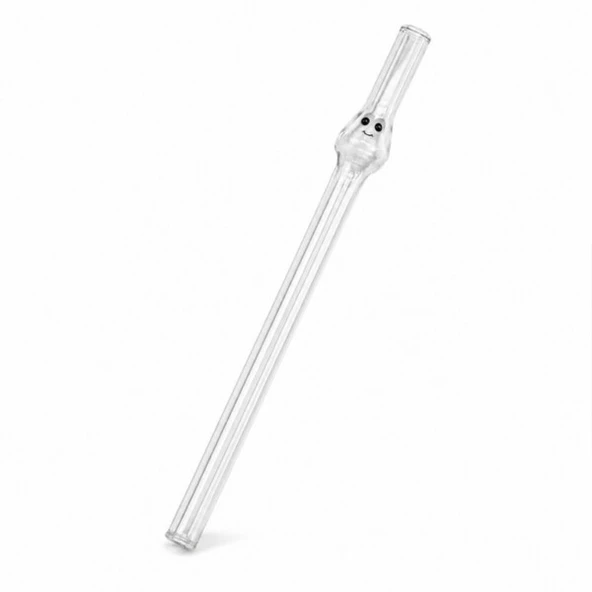 Cam Pipet - Yüz Figürlü Tasarım - 20 cm ürün görseli 1