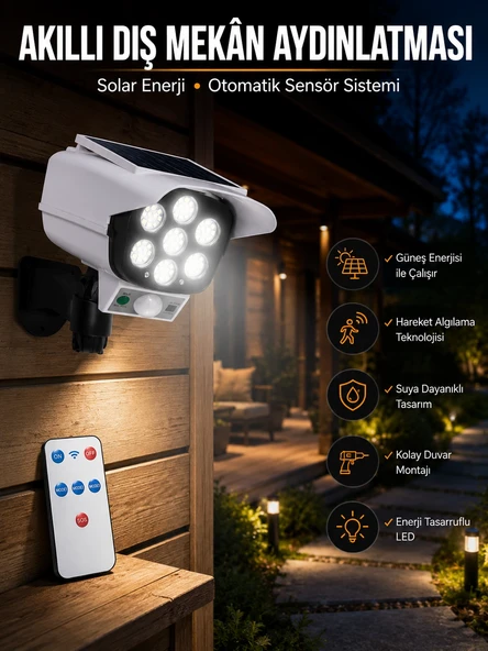 KAMERA GÖRÜNÜMLÜ SOLAR LAMBA ürün görseli 1