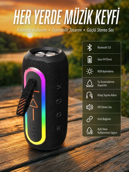 Kablosuz Bluetooth Hoparlör Taşınabilir Çoklu Bağlantılı Özelliği ürün görseli 1
