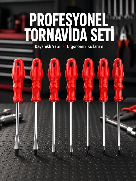 Profesyonel Ve Günlük Kullanıma Uygun 7li Tornavida Seti ürün görseli 1