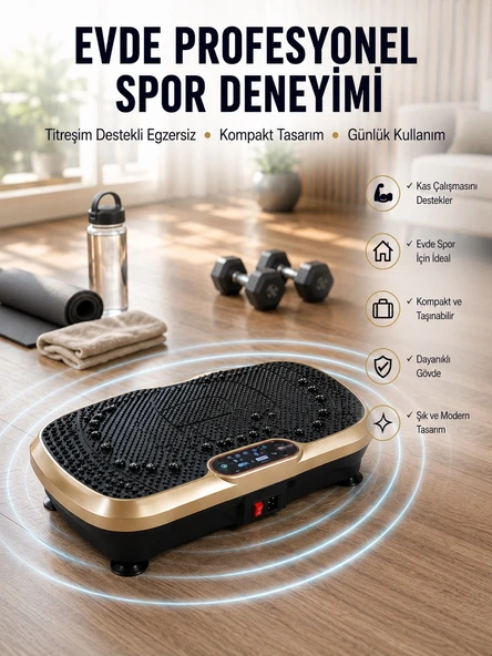 Ev Tipi Titreşimli Spor Aleti Yakım Destekli Tasarım Yeni Nesil ürün görseli 1