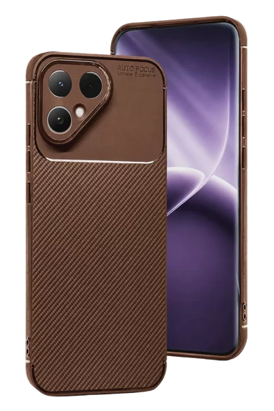 Newface Tecno Pova Curve 2 5G Auto Focus Karbon Kapak - Kahverengi ürün görseli 1