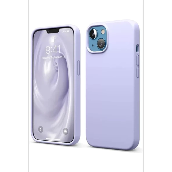 Newface Apple iPhone 14 Kılıf First Silikon - Lila - Resim 2