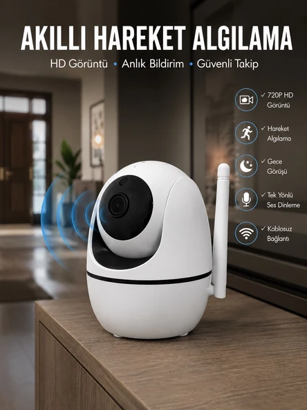 Anlık Bildirimli Hareket Sensörlü Full Hd Kamera Yeni Nesil ürün görseli 1