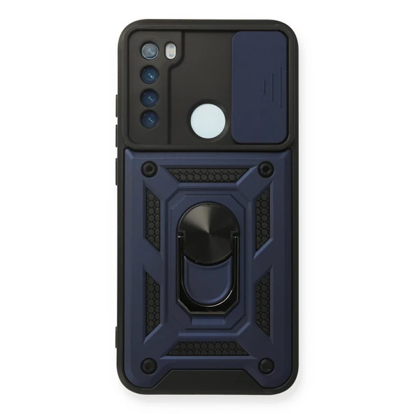 Redmi Note 8 Kılıf Pars Lens Yüzüklü Silikon - Lacivert ürün görseli 1