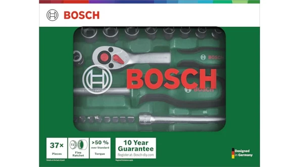 Bosch 1/4" Cırcır Anahtar Seti 37 Parça - Resim 4