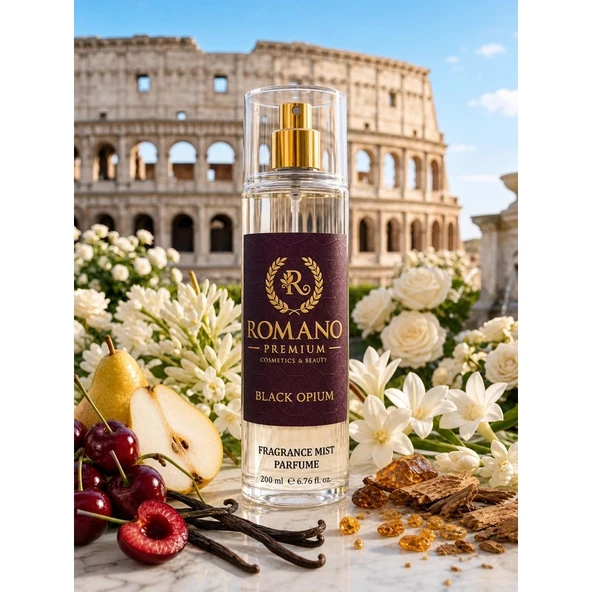 Romano Black Opium Vücut Spreyi 200 ml Kalıcı Parfüm Esanslı ürün görseli 1