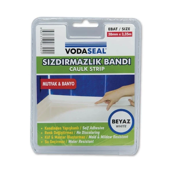 Vodaseal Küvet Kenar Sızdırmazlık Bandı 38 Mm 3,35 Metre ürün görseli 1