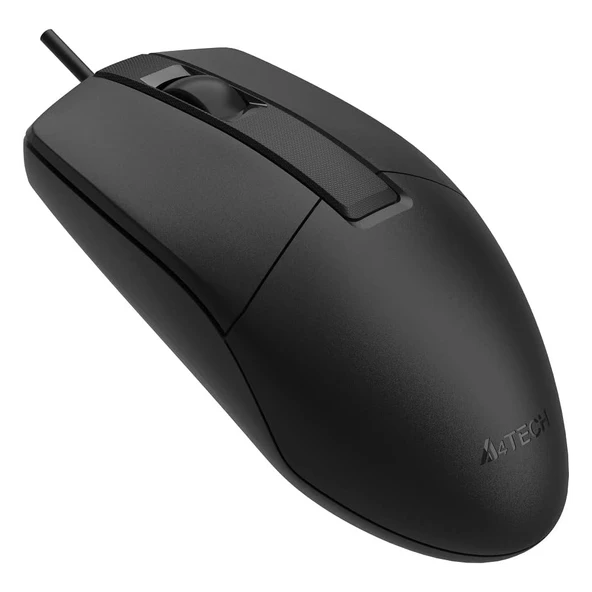 A4 Op-330S, Siyah, Silent, V-Track, 1200Dpi, 3 Buton, Usb Kablolu, Optik Mouse ürün görseli 1