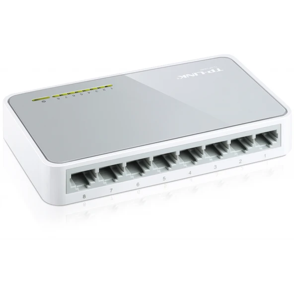 Tp-Link Tl-Sf1008D, 8 Port, Megabit, Yönetilemez, Masaüstü Switch ürün görseli 1