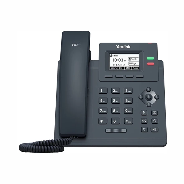 Yealink Sip-T30P, Masaüstü, Kablolu Ip Telefon, Siyah, 2.3&Amp;Quot; Siyah Beyaz Ekran, 2Xmegabit Ethernet Portu, Poe Destekli ürün görseli 1